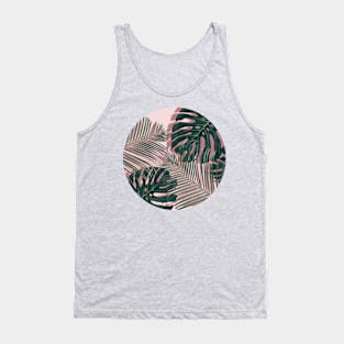 Monstera and Palm Leaves Tank Top